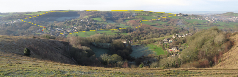 The route over Selsley Common